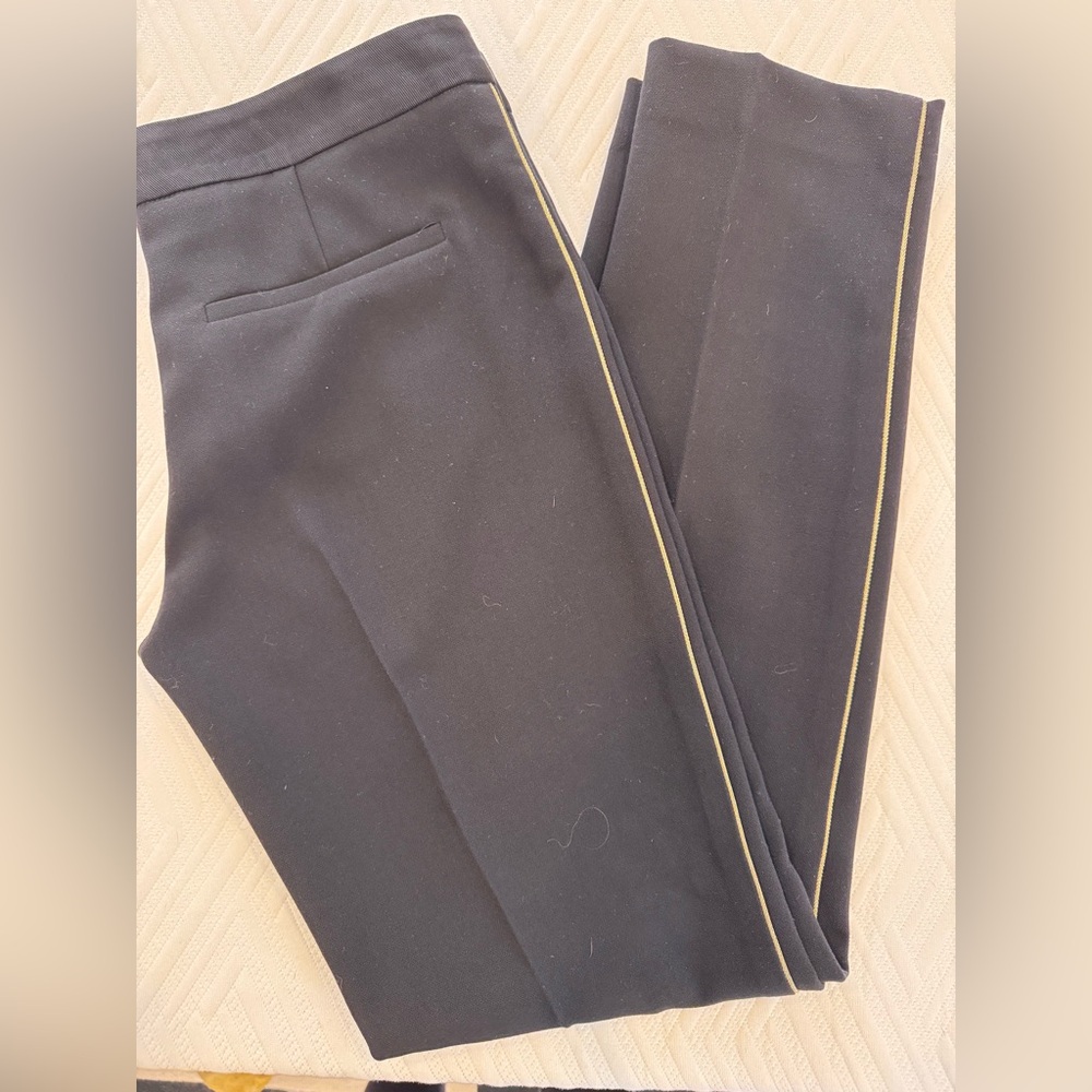 Black Pants with Gold Trim
